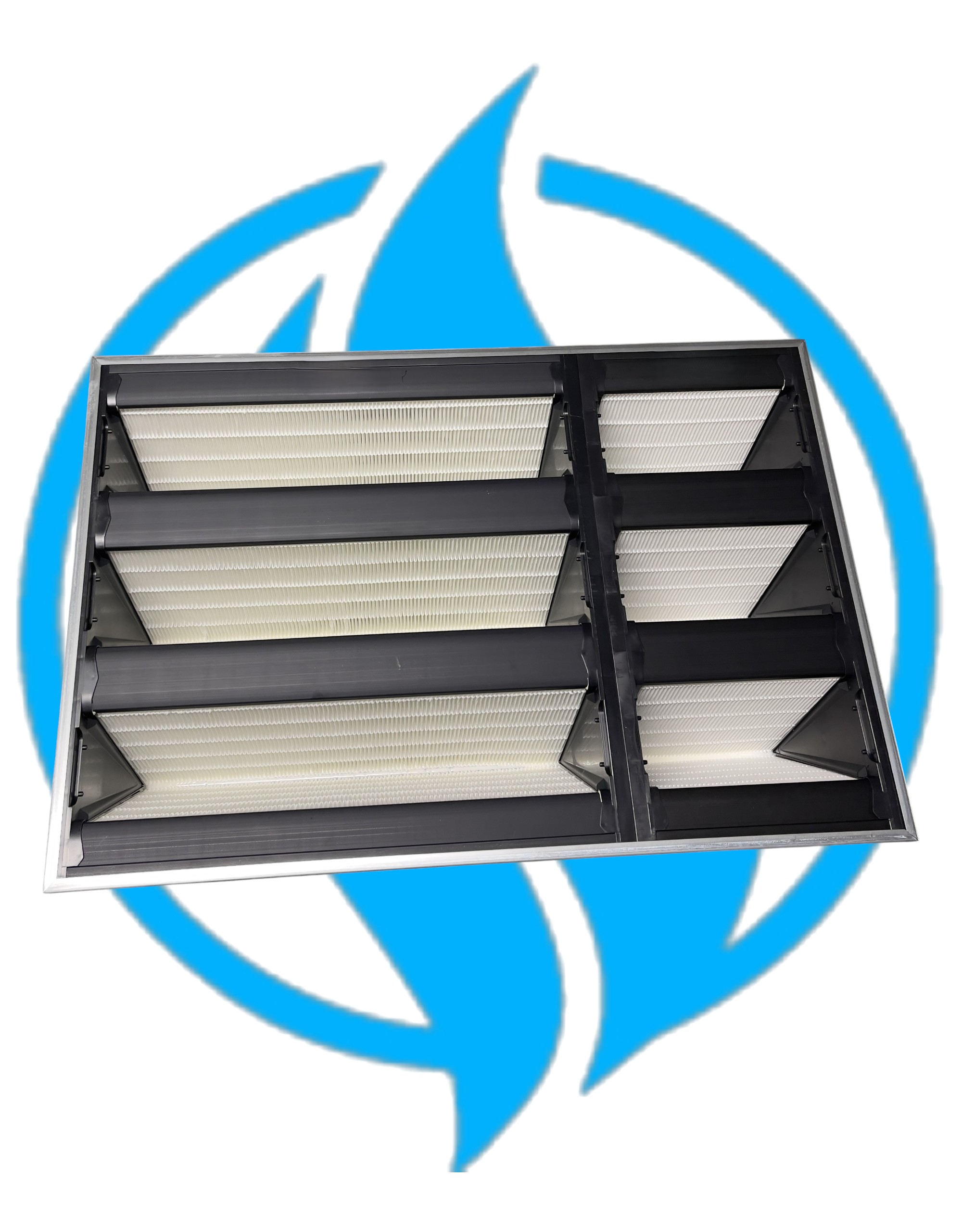 Filtro aria assemblato 287*592*292+592*592*292 con telaio zincato e guarnizione. Jenbacher 464424